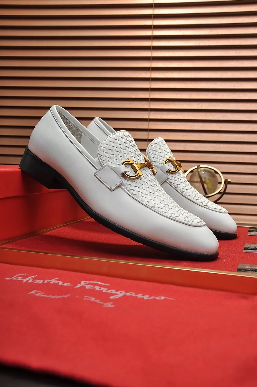Men's shoes 💰560💶[Ferragamo/Ferragamo] The latest model in the counter. Original imported high-quality cowhide with open sides + imported 🐂 cowhide lining, original luxury metal buckle + original combination outsole. Comparative and stress-free 38--45 (customized for 45)